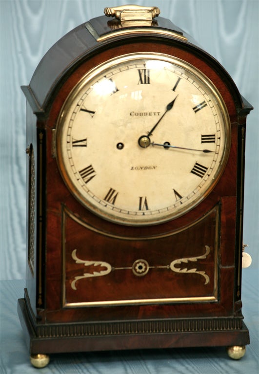 Inlaid London Regency Shelf Clock